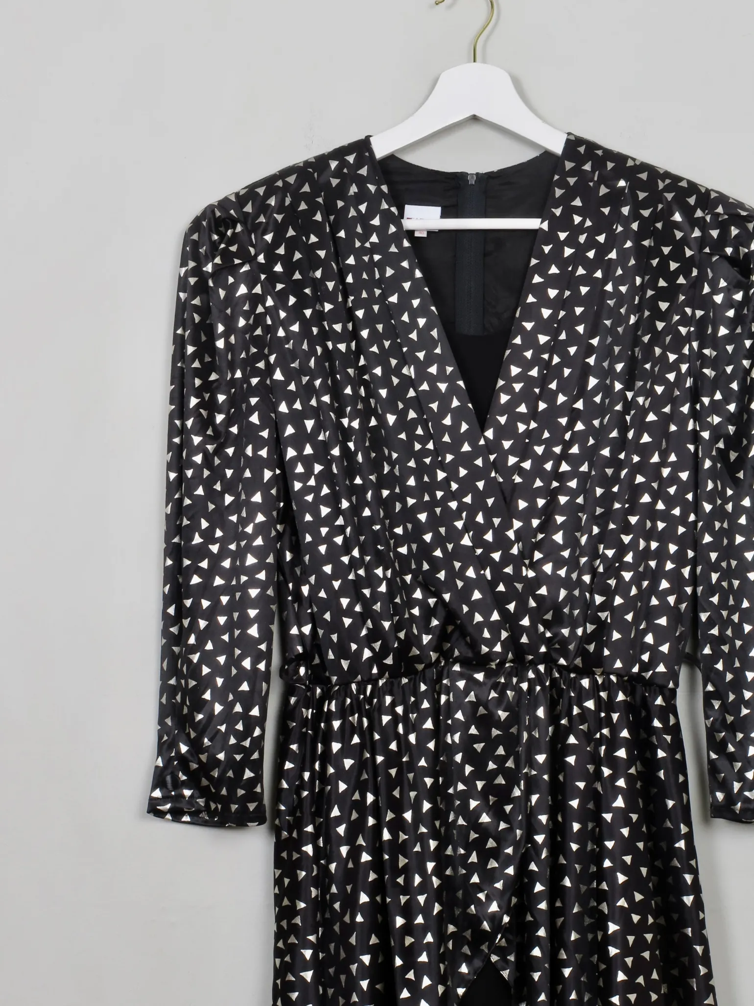 Vintage 1980s Silver & Black Dress S/M