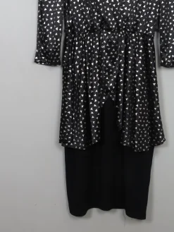 Vintage 1980s Silver & Black Dress S/M