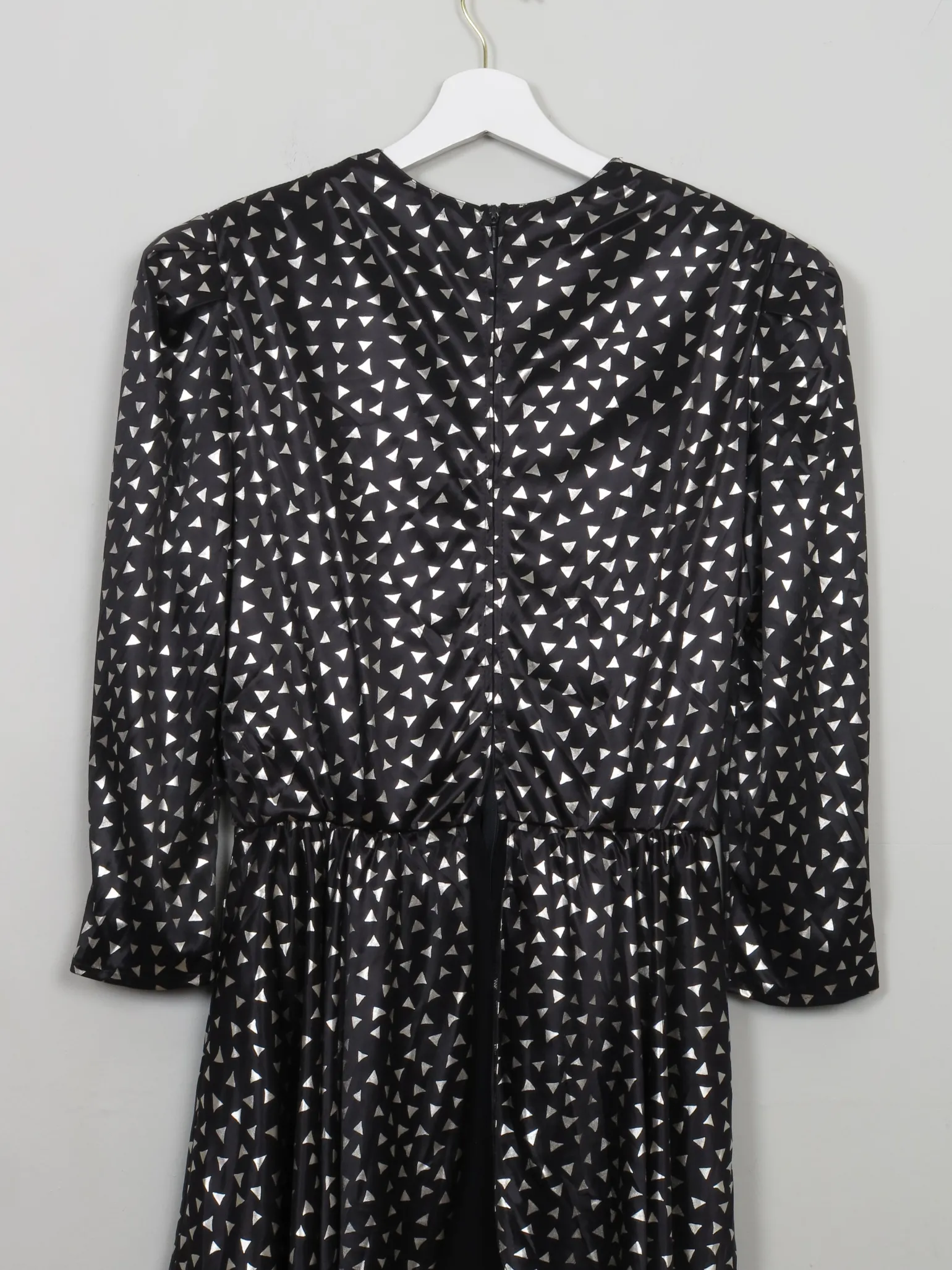 Vintage 1980s Silver & Black Dress S/M