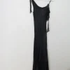 VIntage 1920s Style Black Bias Cut Dress 10/12