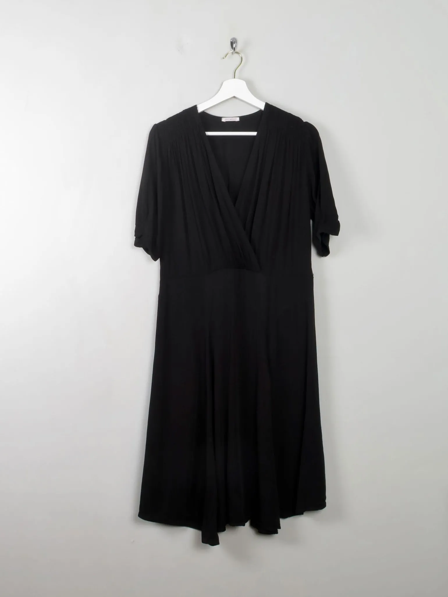 Vintage 1940s Style Black Dress Just In Case L