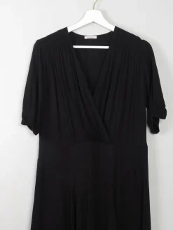 Vintage 1940s Style Black Dress Just In Case L