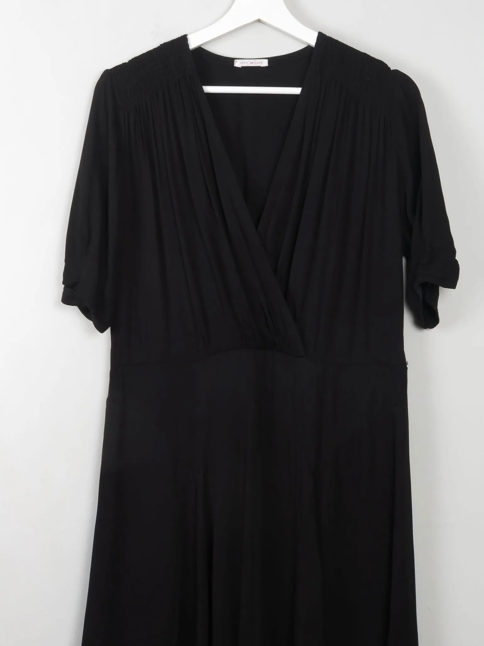 Vintage 1940s Style Black Dress Just In Case L
