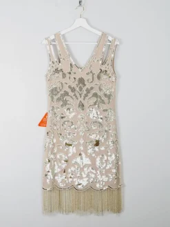 Vintage 1920s Style Charleston Flapper Beaded Dress New 10