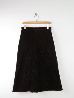 Vintage 1970s Velvet With Lurex Pinstripes S