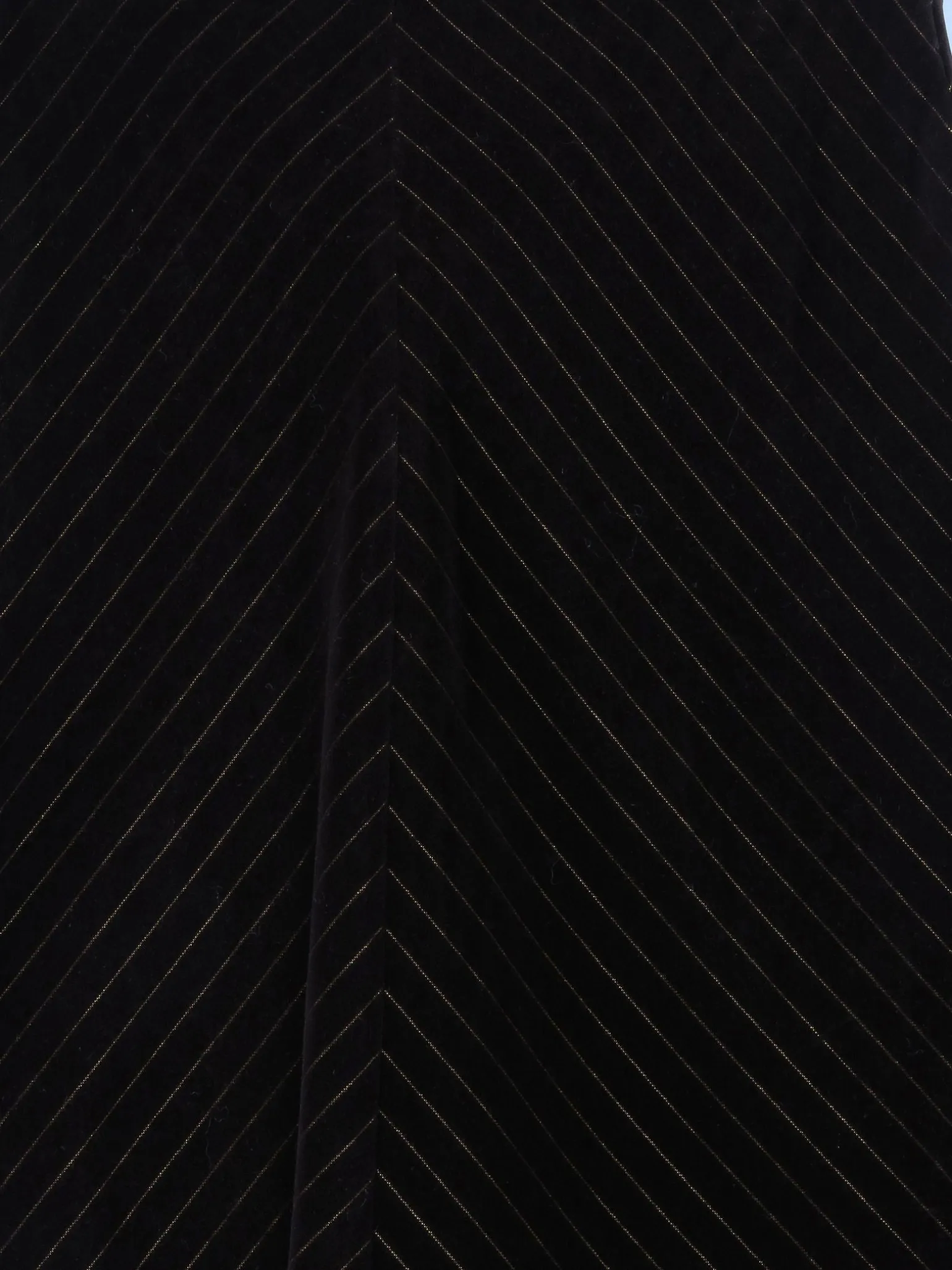 Vintage 1970s Velvet With Lurex Pinstripes S