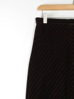 Vintage 1970s Velvet With Lurex Pinstripes S