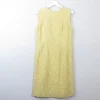Vintage 1960s Yellow Lace Dress M