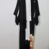 Vintage Silk & Wool Black & Embellished Kimono  S/M