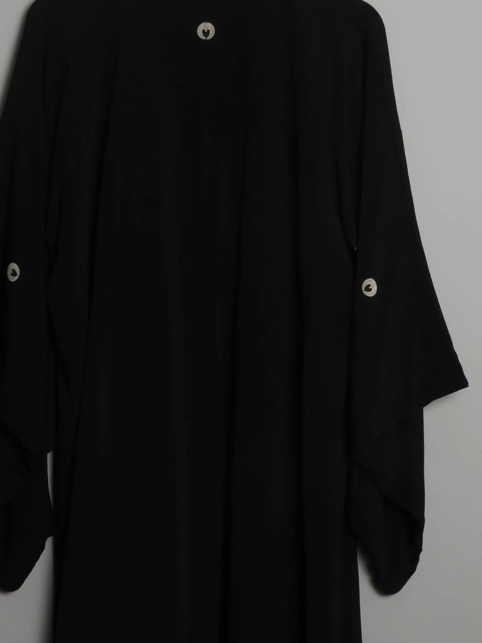 Vintage Silk & Wool Black & Embellished Kimono S/M