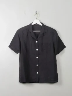 Vintage Silk Black Blouse M