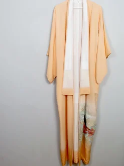 Vintage Silk Kimono Peach S/M
