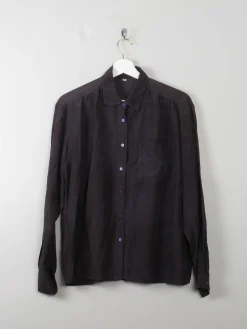 Vintage Silk Long Sleeved Silk Blouse S