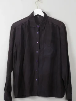 Vintage Silk Long Sleeved Silk Blouse S