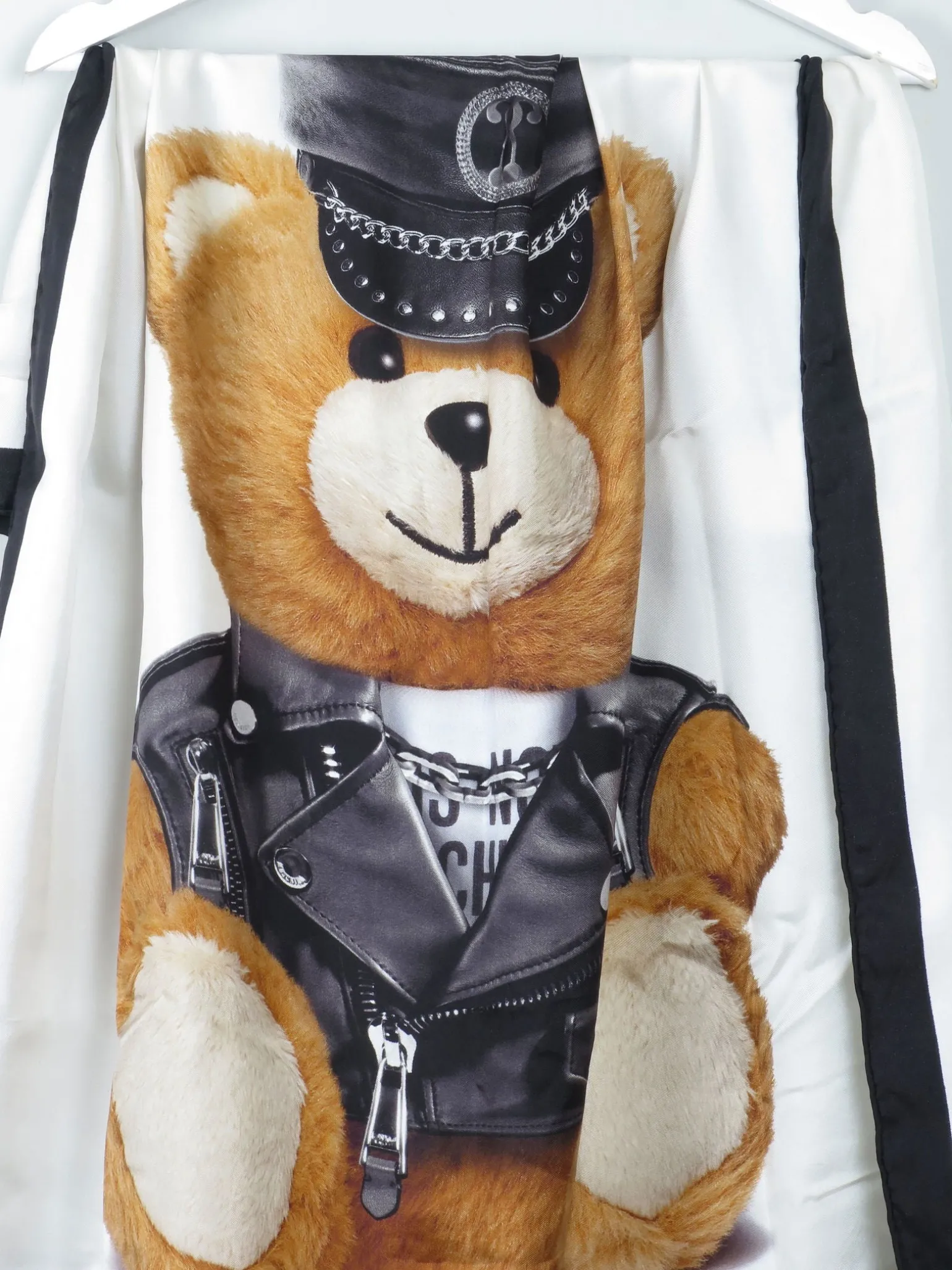 Vintage Silk Moschino Teddy Scarf