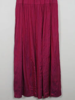 Vintage Silk Pink/Purple Taffeta Maxi Skirt S