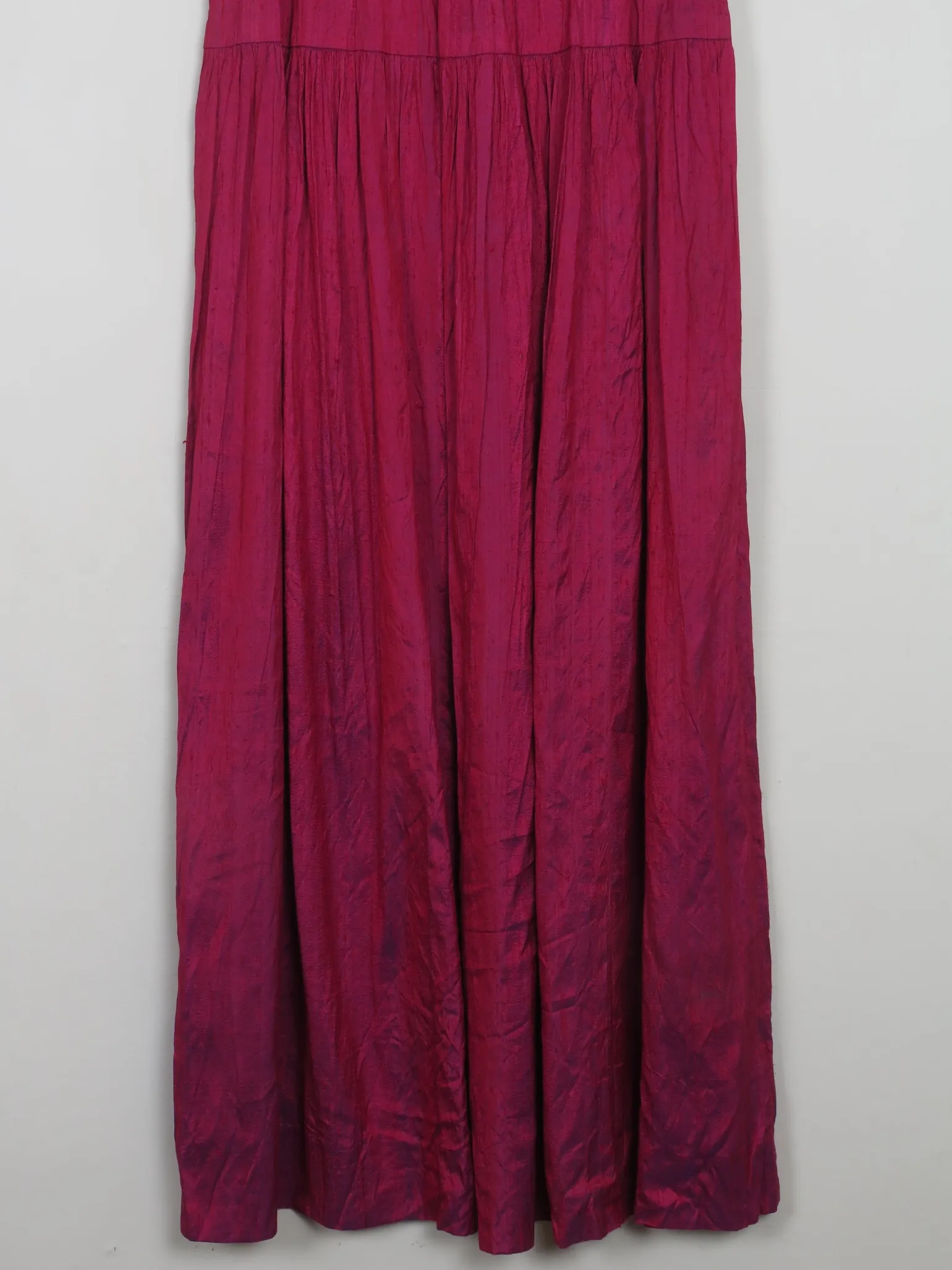 Vintage Silk Pink/Purple Taffeta Maxi Skirt S