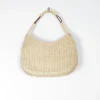 Vintage Straw Shoulder Bag Cream