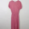 Vintage Striped Red & Grey Dress S/M
