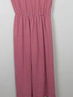 Vintage Striped Red & Grey Dress S/M