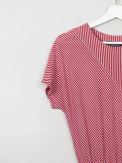 Vintage Striped Red & Grey Dress S/M