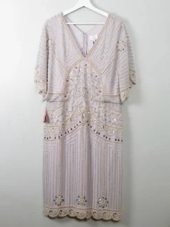 Vintage Style Beaded 1920s Inspired Dress New 18 XL