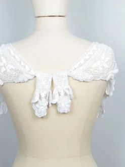 Vintage Style Beaded White Cape/Collar One Size New