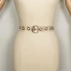 Vintage Style Belt Clear Plastic With Gold Hard-Wear S/M /L New