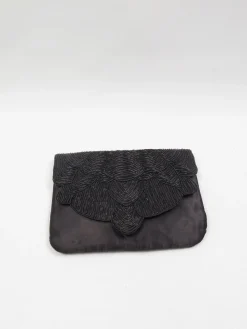 Vintage Style Black Evening Beaded Bag New