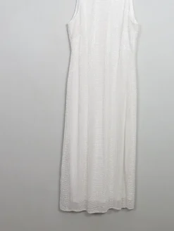 Vintage Style Cream Beaded Dress S