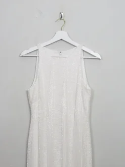 Vintage Style Cream Beaded Dress S