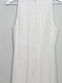 Vintage Style Cream Beaded Dress S