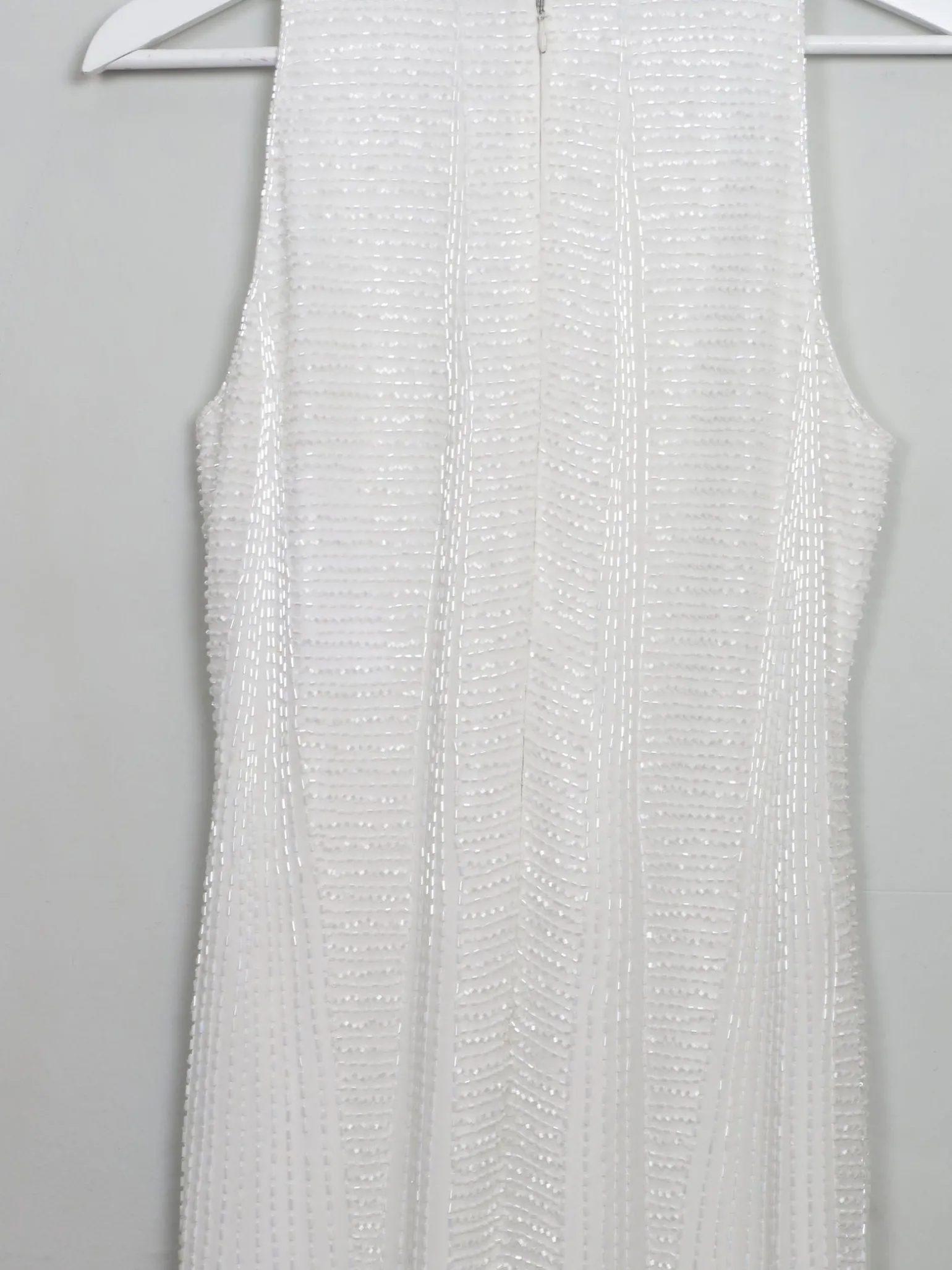 Vintage Style Cream Beaded Dress S