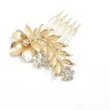 Vintage Style Gold Floral Small Hair Comb Bridal