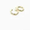 Vintage Style Gold Plated Twisted Hoop Earrings