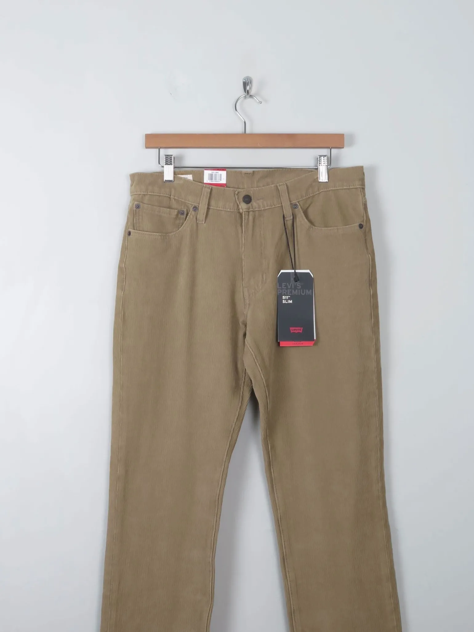 Vintage Style Levi's 511 Corduroy Beige Trousers 33"W/32"L New