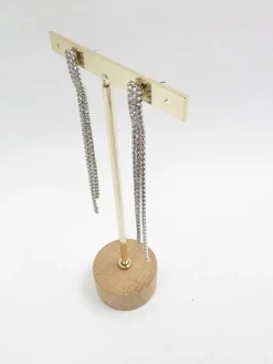 Vintage Style Long Diamanté Earrings