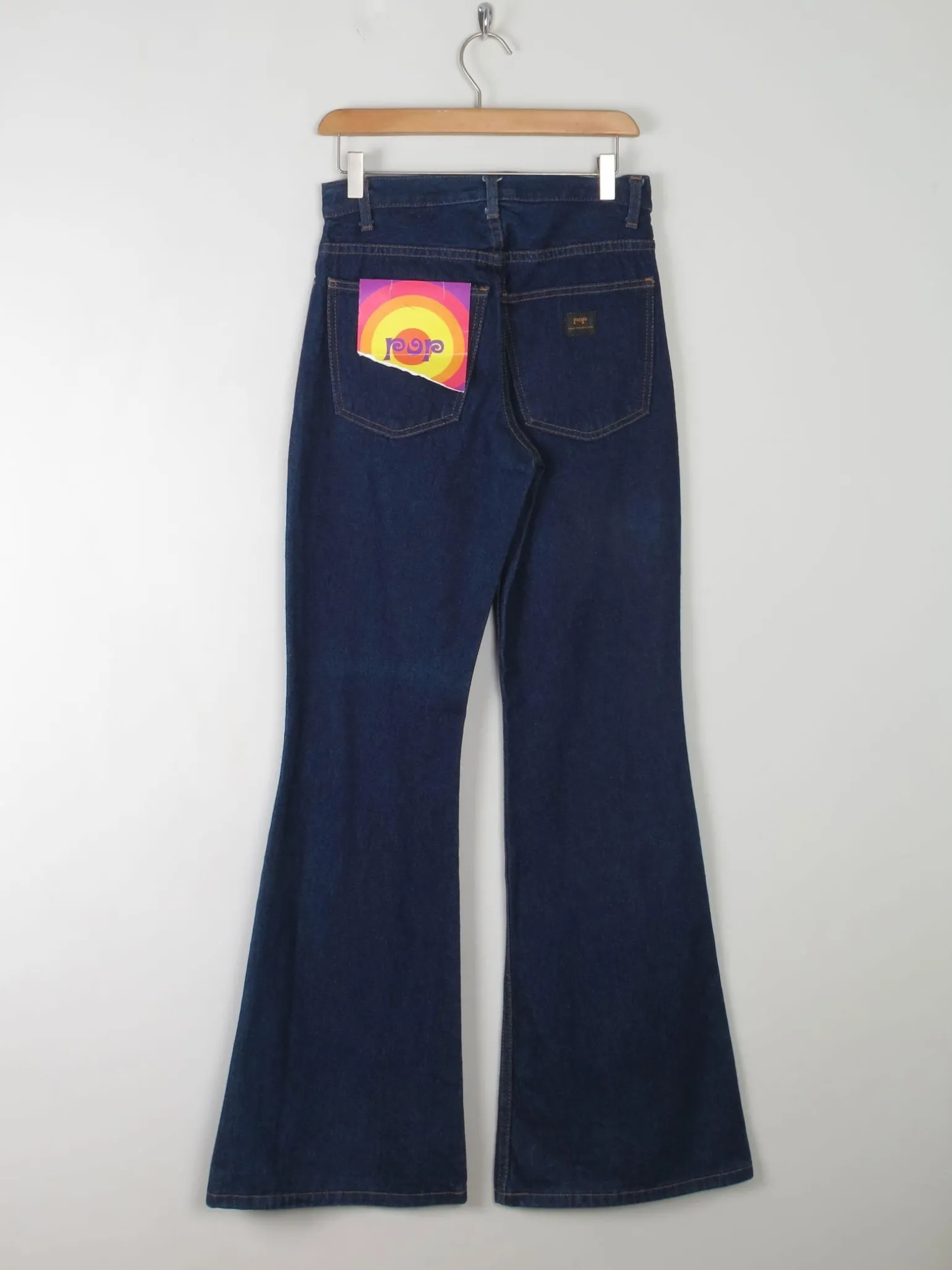 Vintage Style 90s Flared Bell Bottoms Pop Jeans 28"W /33 L