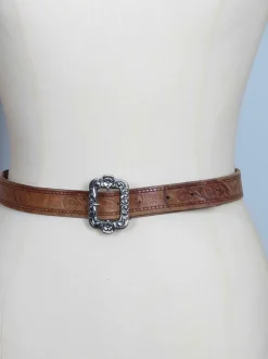 Vintage Tan Leather Belt XS