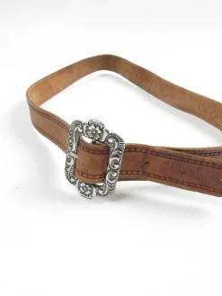 Vintage Tan Leather Belt XS