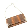 Vintage Tan Snakeskin Envelope Shoulder  Bag