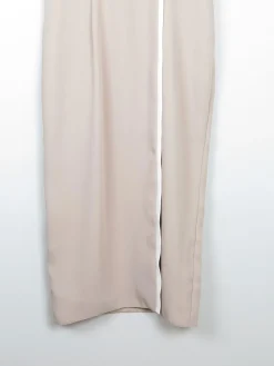 Vintage Taupe Cross Over Style Summer Dress S