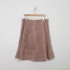 Vintage Taupe Suede Skirt 32" W