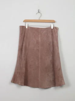 Vintage Taupe Suede Skirt 32