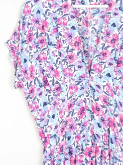 Vintage Tea Dress Pink Floral S 8/10