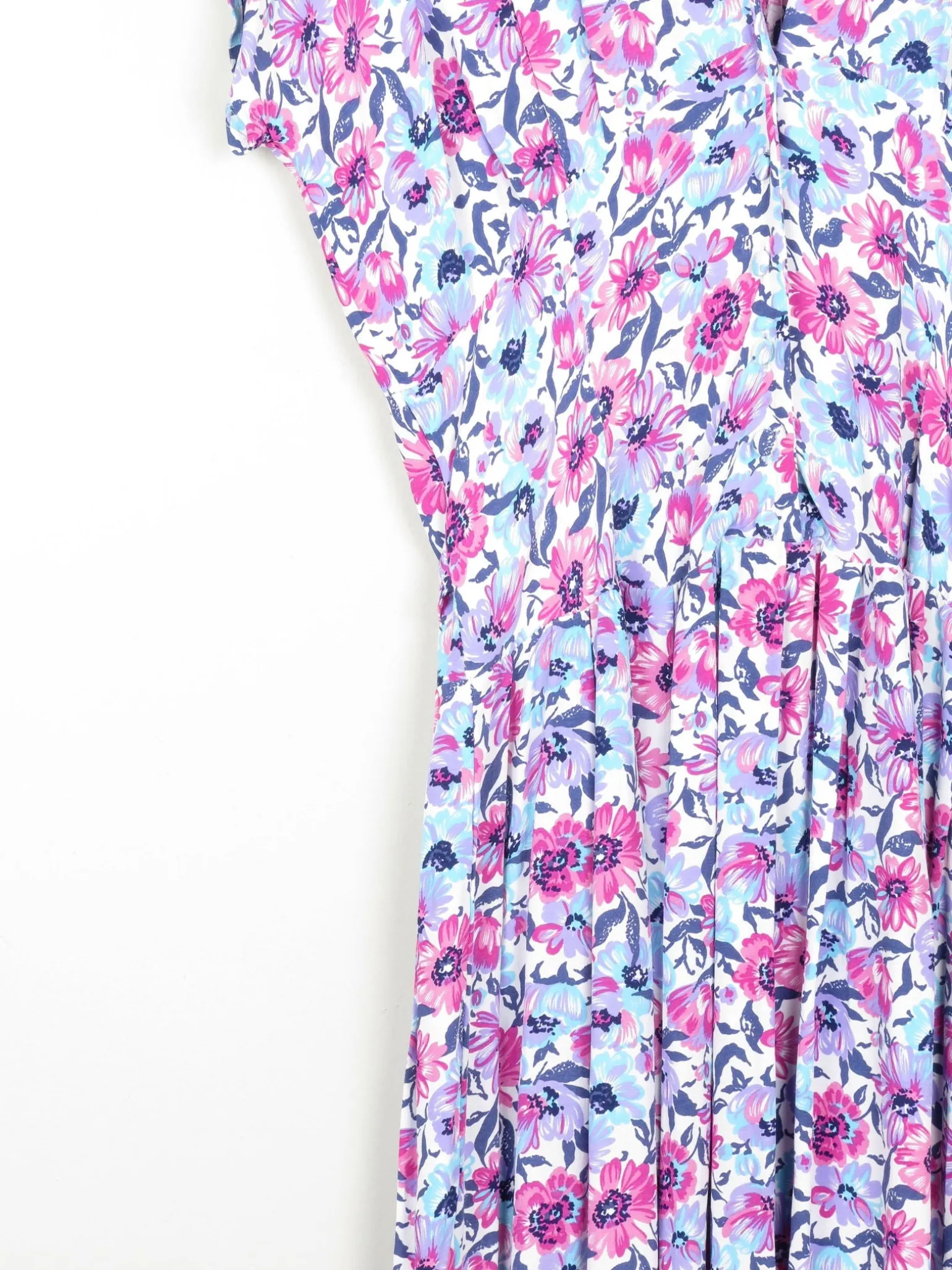 Vintage Tea Dress Pink Floral S 8/10