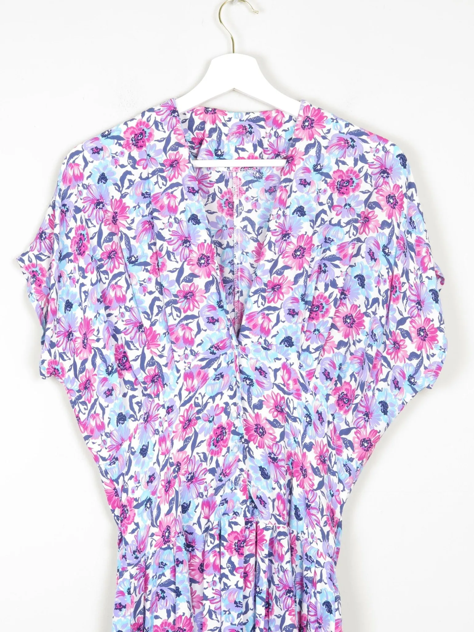 Vintage Tea Dress Pink Floral S 8/10