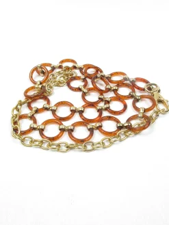 Vintage Tortoiseshell & Gold Chain Belt