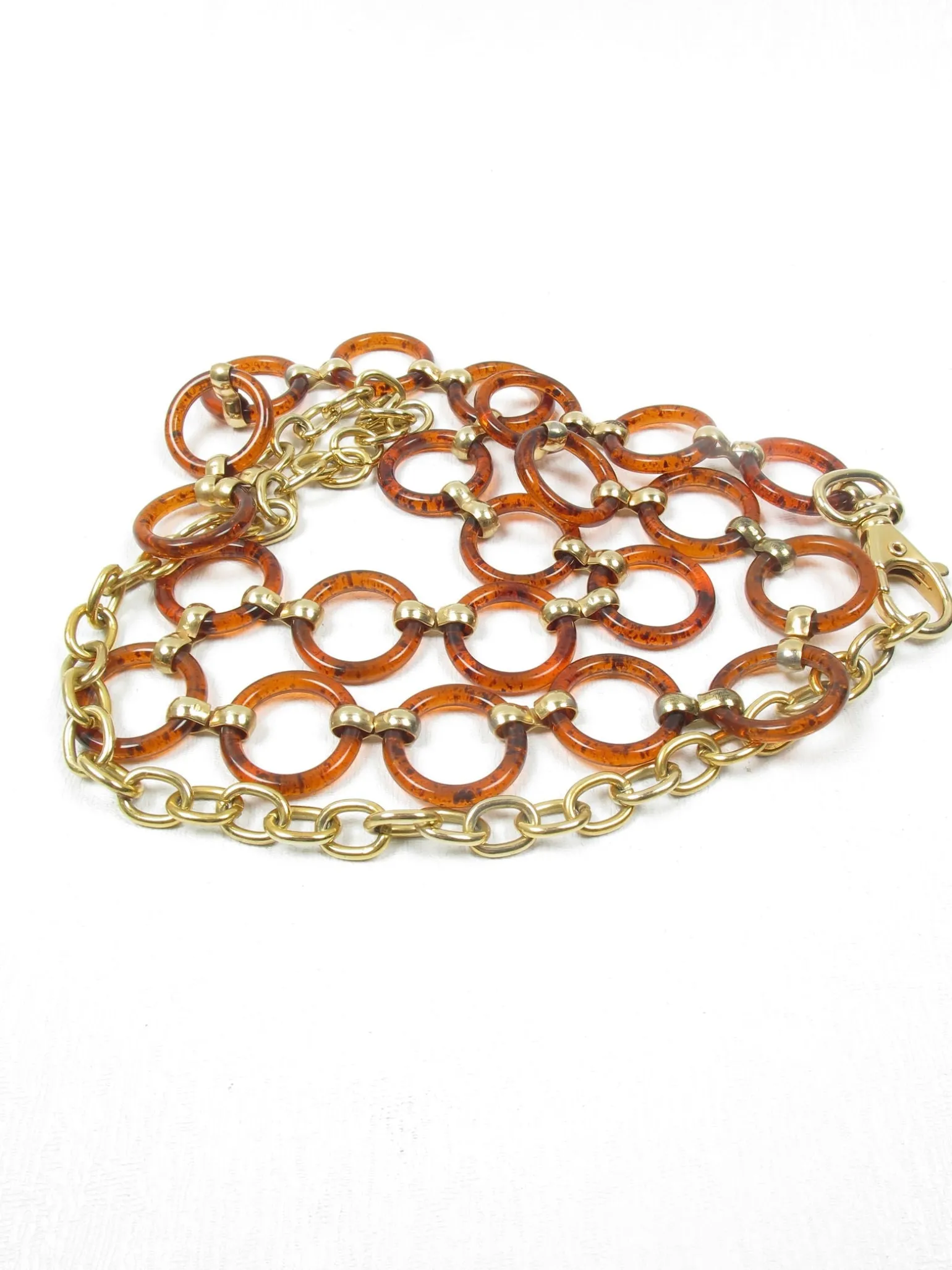 Vintage Tortoiseshell & Gold Chain Belt