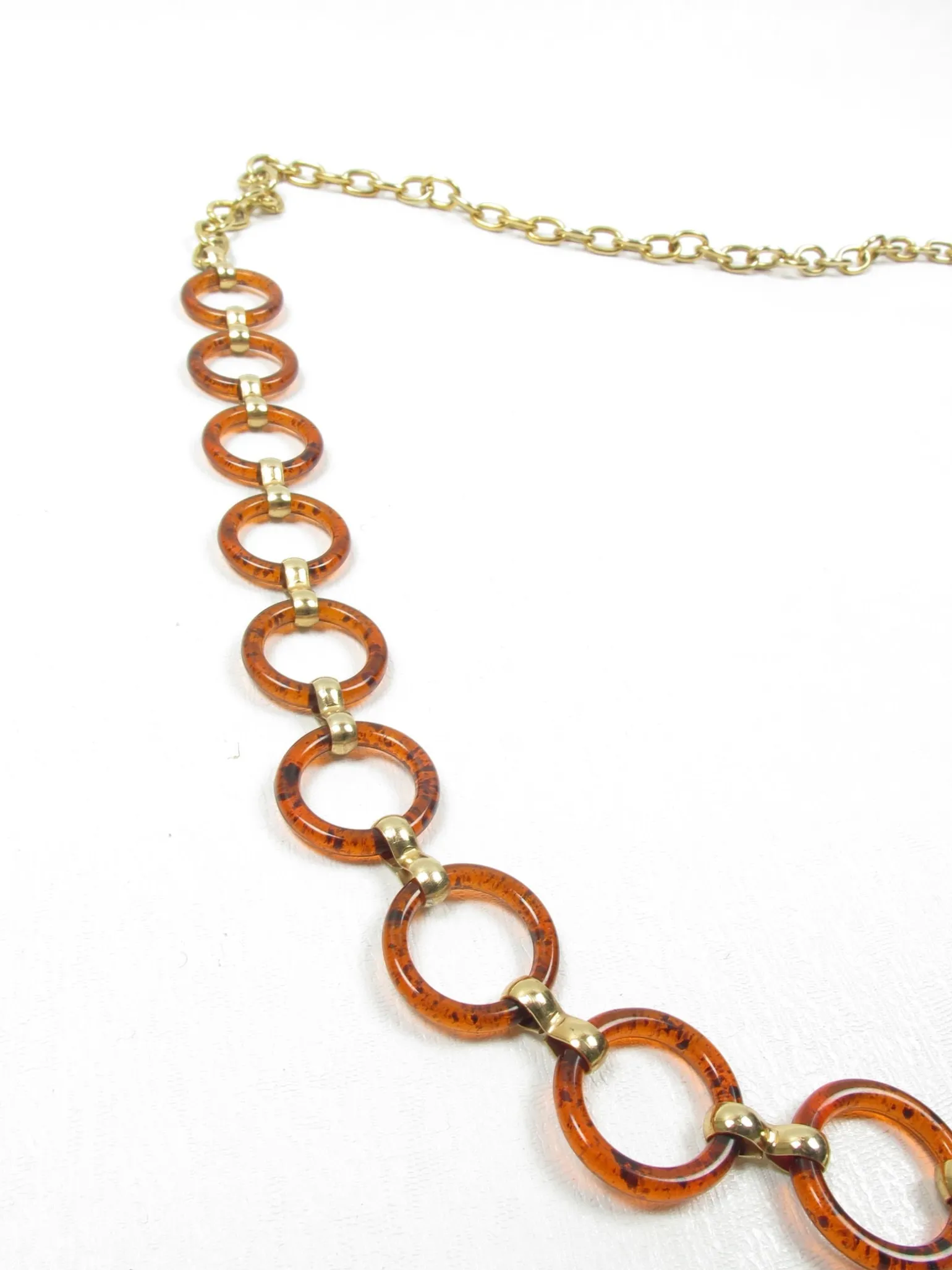 Vintage Tortoiseshell & Gold Chain Belt